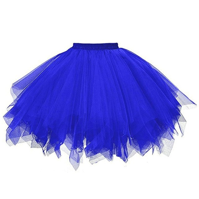 Women's Tutu Skirt, Rockabilly Petticoat, Elastic High Waist Ballet Underskirt, Dance Dress Costume, Party Skirt