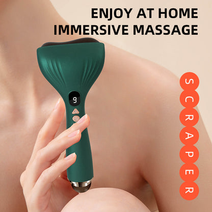 Heated Vibrating Massage Gua Sha Stone Electric Facial Tool Bianstone Face Chin Neck Sculpting Anti 1