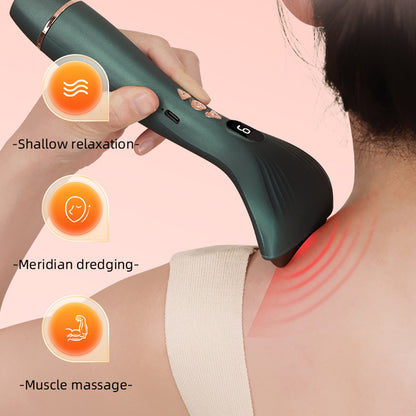 Heated Vibrating Massage Gua Sha Stone Electric Facial Tool Bianstone Face Chin Neck Sculpting Anti 4