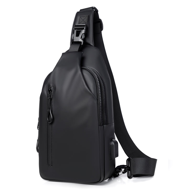 Mens Cross Bag With USB Multifunctional Chest Bag Adjustable Shoulder Strap Daily Commuting Bag 6