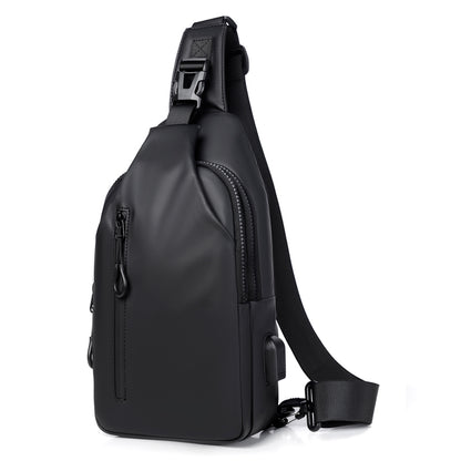 Mens Cross Bag With USB Multifunctional Chest Bag Adjustable Shoulder Strap Daily Commuting Bag 6