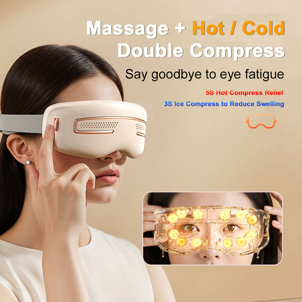 3D Eye Care Device, Hot Cold Double Compress, Electric Eye Massager, Acupressure Point Therapy, Wrinkle Dark Circle