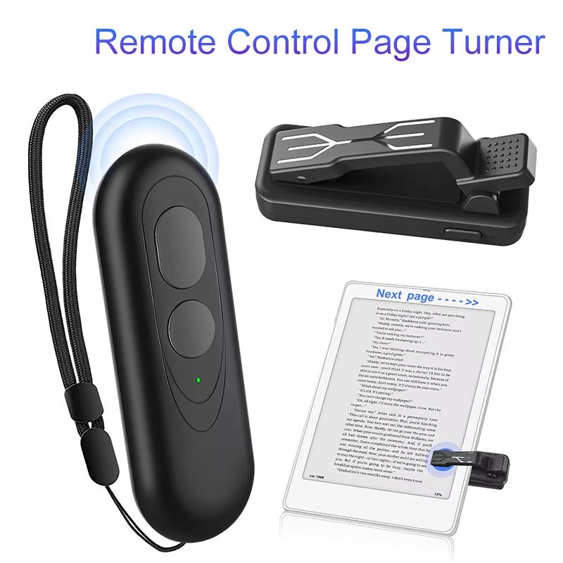RF Remote Control Page Turner and Camera Shutter for iPhone iPad Android Kindle Kobo EReaders