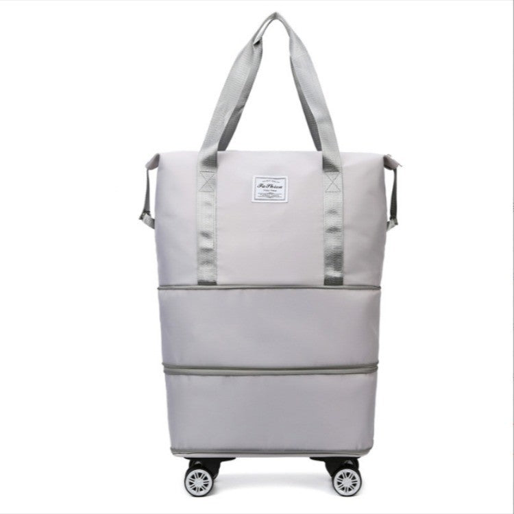 Title 2 Business Trip Portable Boarding Duffel Bag Expandable Adjustable Universal Wheel Travel Bag 5