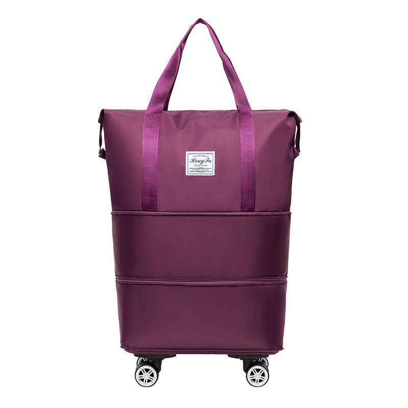 Title 2 Business Trip Portable Boarding Duffel Bag Expandable Adjustable Universal Wheel Travel Bag 7