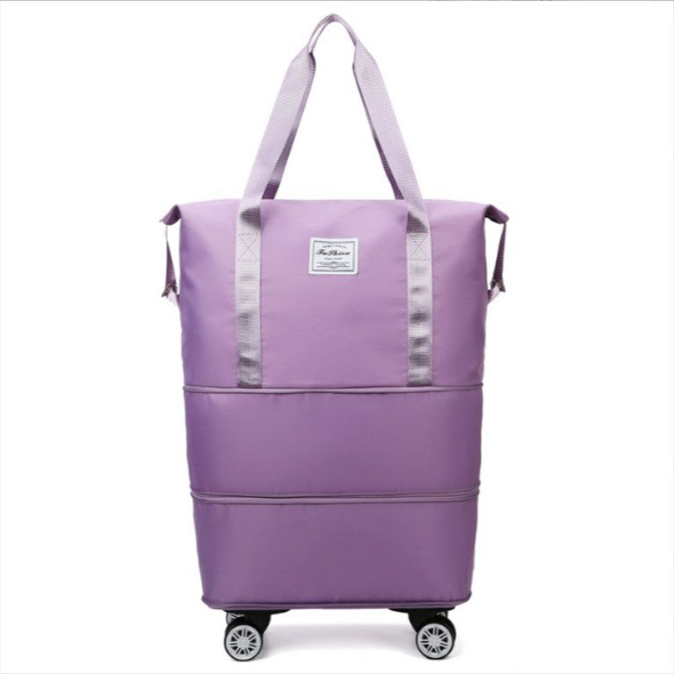 Title 2 Business Trip Portable Boarding Duffel Bag Expandable Adjustable Universal Wheel Travel Bag 8