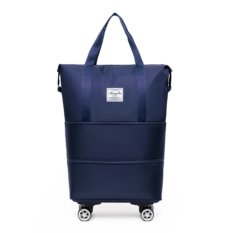 Title 2 Business Trip Portable Boarding Duffel Bag Expandable Adjustable Universal Wheel Travel Bag 9
