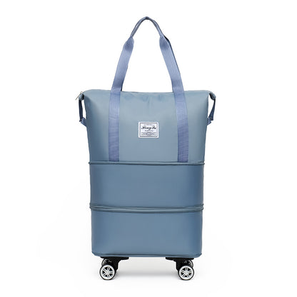 Title 2 Business Trip Portable Boarding Duffel Bag Expandable Adjustable Universal Wheel Travel Bag 10