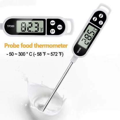 Stainless Steel Digital Kitchen Thermometer For Cooking Barbecue And Liquids 6