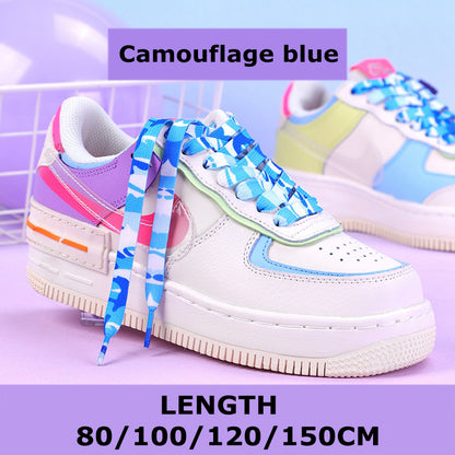 Rainbow Color Flat Shoelaces, Colorful Gradient Shoe Laces, Casual Canvas Shoes, Trendy Printed Shoelace Design