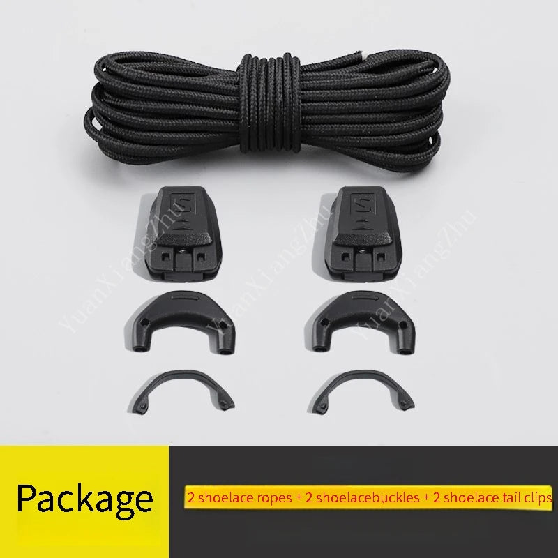 Quality No Tie Shoe Laces, Round Running Sneakers Shoelaces, Black White Tennis Laces for Adults Kids, Shoes Accessories