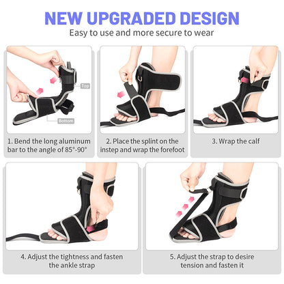 Plantar Fasciitis Night Splint Adjustable Foot Drop Brace Arch Support Stretch Boot Ankle Tendoniti 4