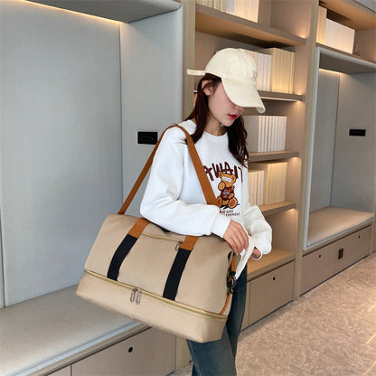 Lightweight Gym Bag Largecapacity Portable Travel Bag Independent Shoe Compartment Shoulder Messeng