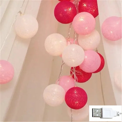 USB Christmas Fairy Lights, LED Ball String, Novelty Lamp Chain for Home, Outdoor, Wedding, Party Decoration