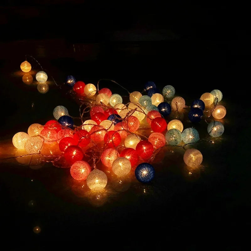 USB Christmas Fairy Lights, LED Ball String, Novelty Lamp Chain for Home, Outdoor, Wedding, Party Decoration