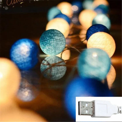 USB Christmas Fairy Lights, LED Ball String, Novelty Lamp Chain for Home, Outdoor, Wedding, Party Decoration