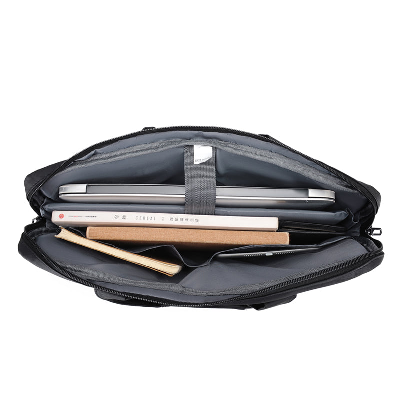 Business Briefcase, Laptop Tote Bag, Zipper Closure, Adjustable Shoulder Straps, Perfect for School and Office