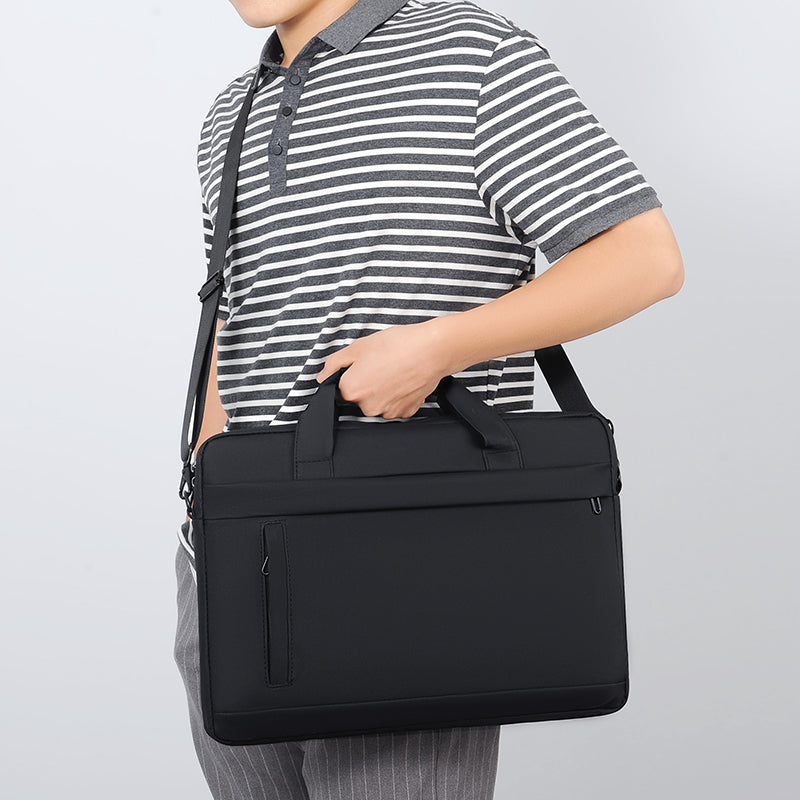 Business Briefcase, Laptop Tote Bag, Zipper Closure, Adjustable Shoulder Straps, Perfect for School and Office