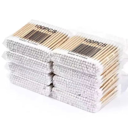 Wholesale Wooden Cotton Swabs DoubleTipped Hypoallergenic Cotton Buds 8