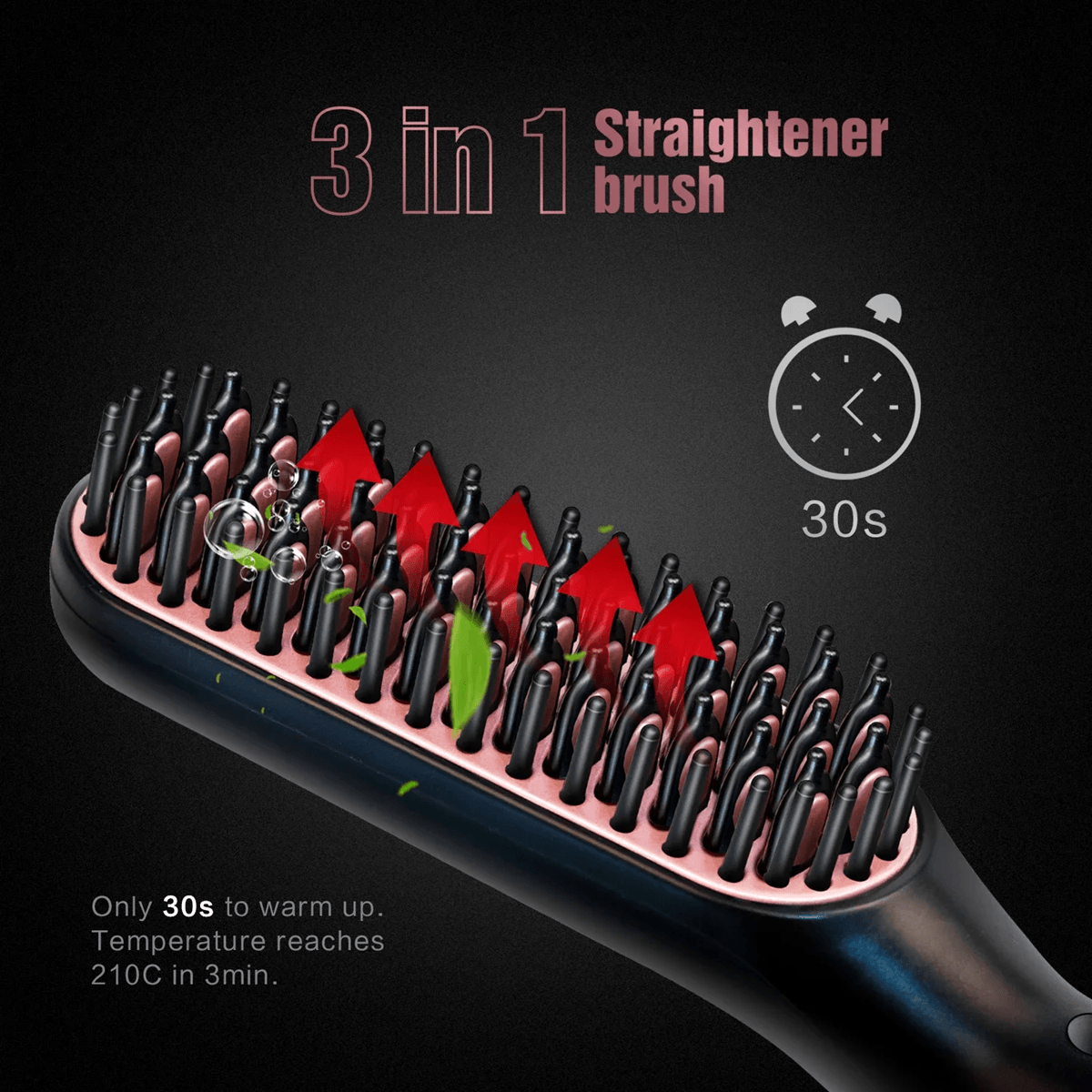 BeardMaster Pro Ionic Hair And Beard Straightening Brush For Men 3