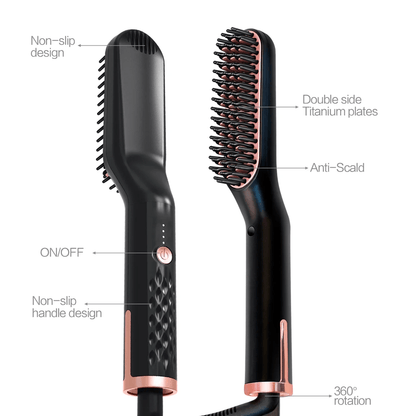 BeardMaster Pro Ionic Hair And Beard Straightening Brush For Men 1