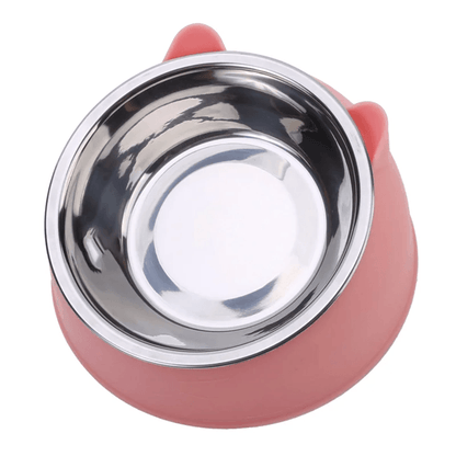 PurrEase Elevated Cat And Dog Feeding Bowl With Stainless Steel Liner 4