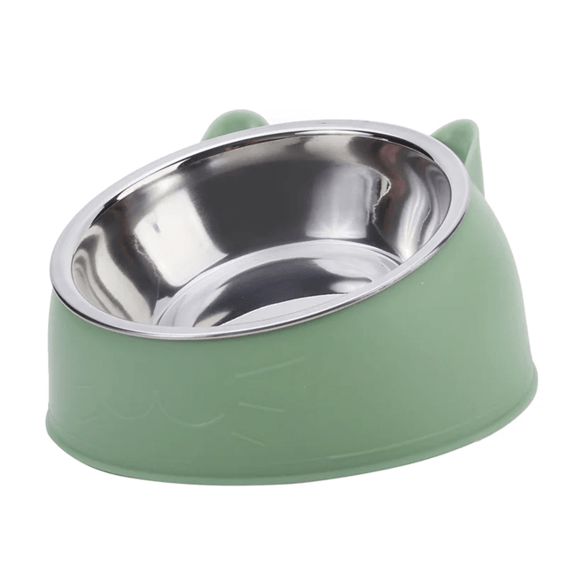 PurrEase Elevated Cat And Dog Feeding Bowl With Stainless Steel Liner 3