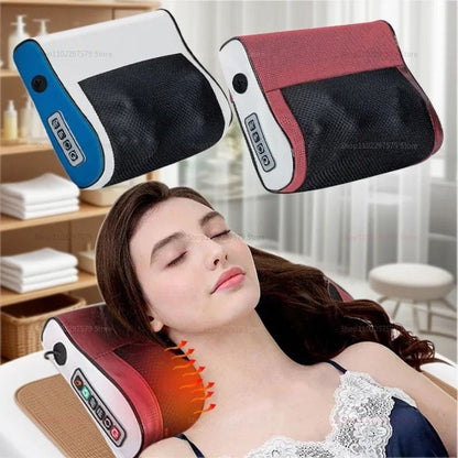 Multifunctional Neck Pillow Massager With Heat and Adjustable Kneading