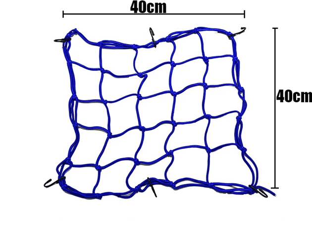 MotoGrip Elastic Bungee Cargo Net With 6 Hooks For Motorcycle Helmets And Luggage 2