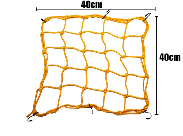 MotoGrip Elastic Bungee Cargo Net With 6 Hooks For Motorcycle Helmets And Luggage 3