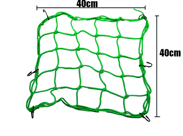 MotoGrip Elastic Bungee Cargo Net With 6 Hooks For Motorcycle Helmets And Luggage 4