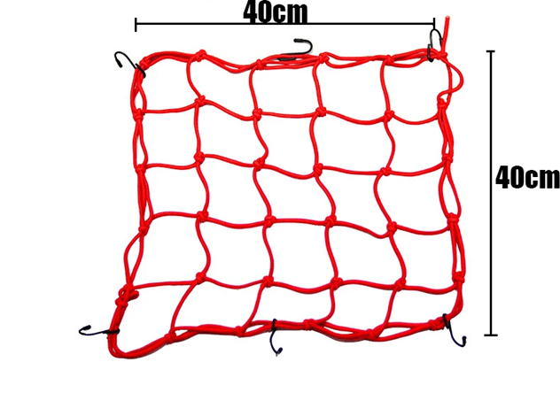 MotoGrip Elastic Bungee Cargo Net With 6 Hooks For Motorcycle Helmets And Luggage 5