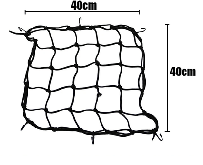 MotoGrip Elastic Bungee Cargo Net With 6 Hooks For Motorcycle Helmets And Luggage 6