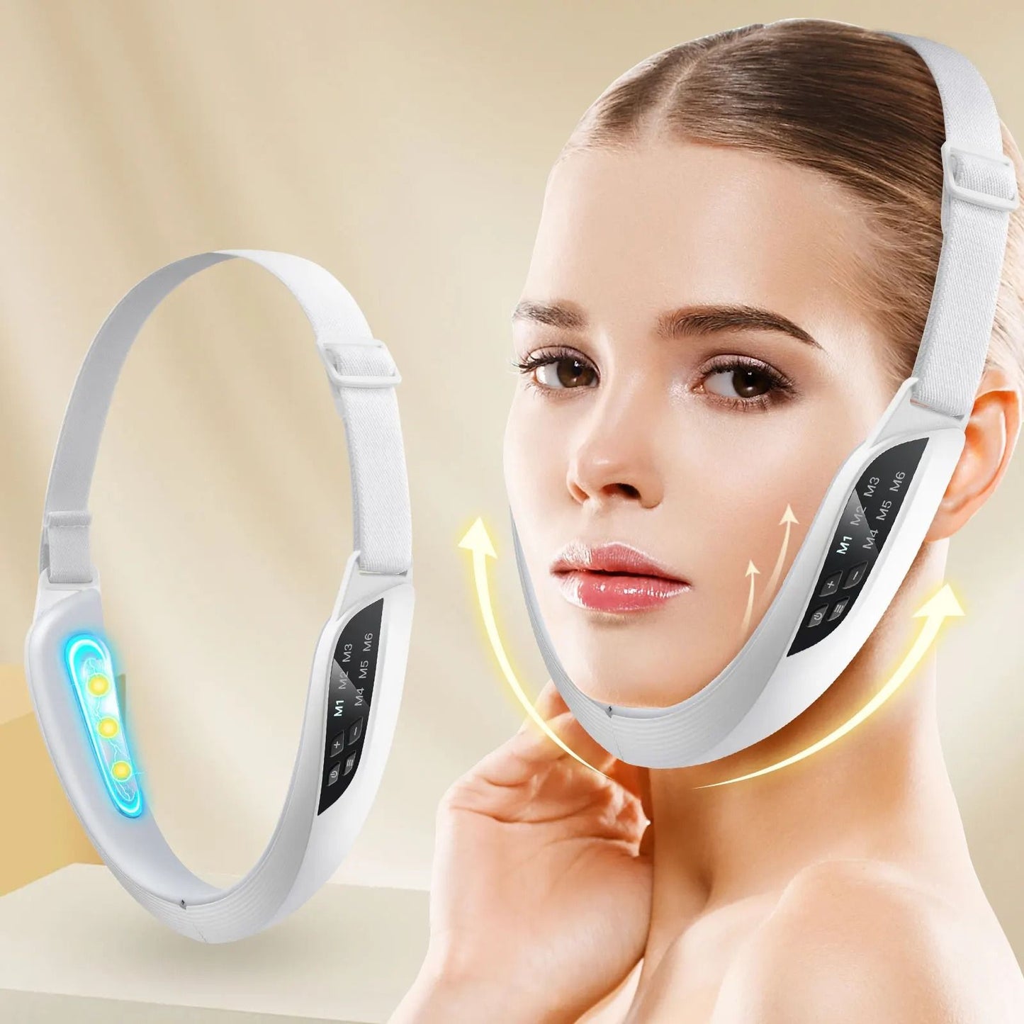 Electric V Face Lifting Beauty Device With Microcurrent Firming and EMS Massage