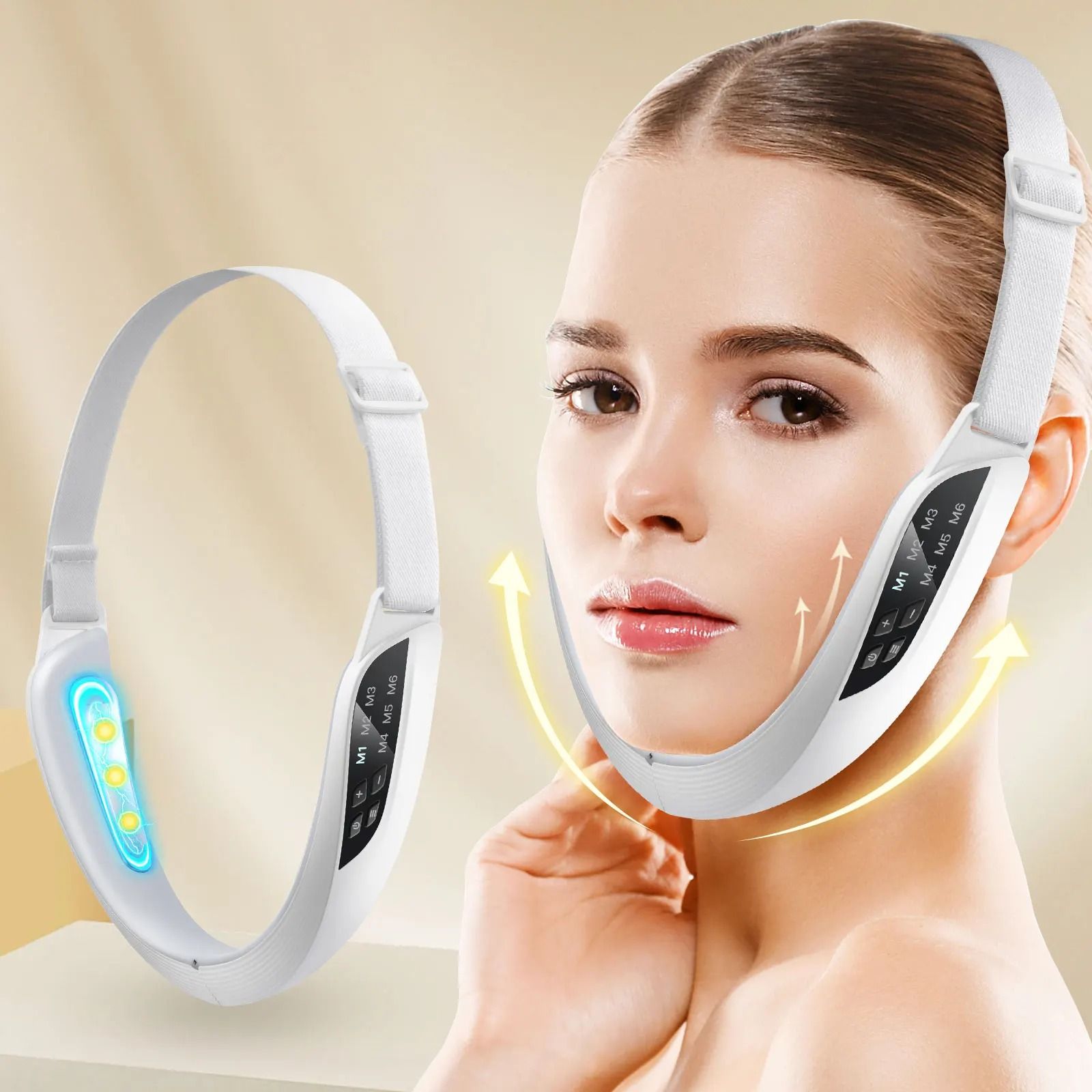Electric V Face Lifting Beauty Device With Microcurrent Firming And EMS Massage 1