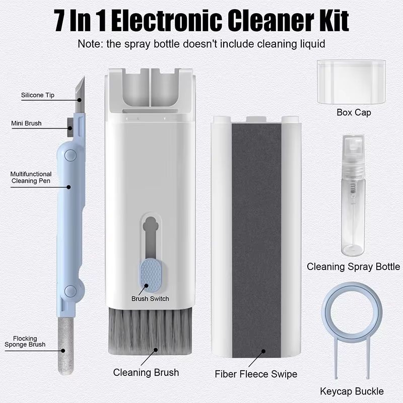 7in1 Computer  Headset Cleaning Kit  Keyboard Brush Earphone Pen Keycap Puller 1
