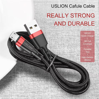 USLION 5A Micro USB Fast Charging Cable  2M Durable Data Cord For Xiaomi  Samsung 3