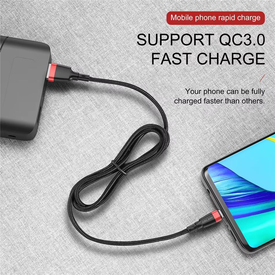 USLION 5A Micro USB Fast Charging Cable  2M Durable Data Cord For Xiaomi  Samsung 4