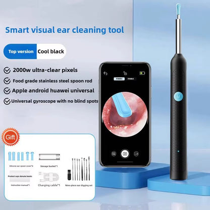 Wireless Ear Cleaner With 8MP Camera  Rechargeable Ear Wax Removal Kit With Ear Spoon 18