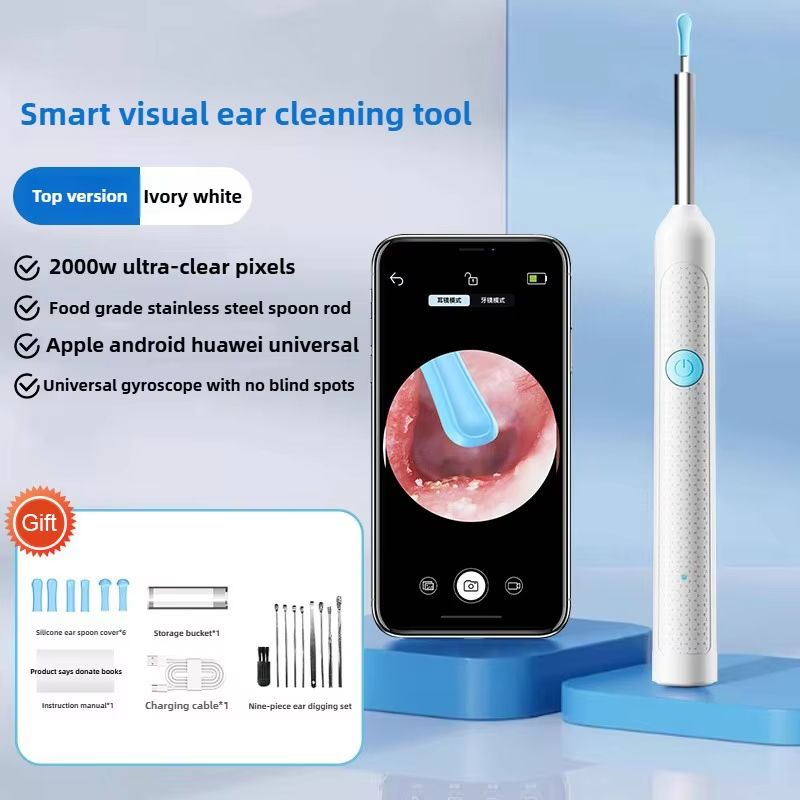 Wireless Ear Cleaner With 8MP Camera  Rechargeable Ear Wax Removal Kit With Ear Spoon 19