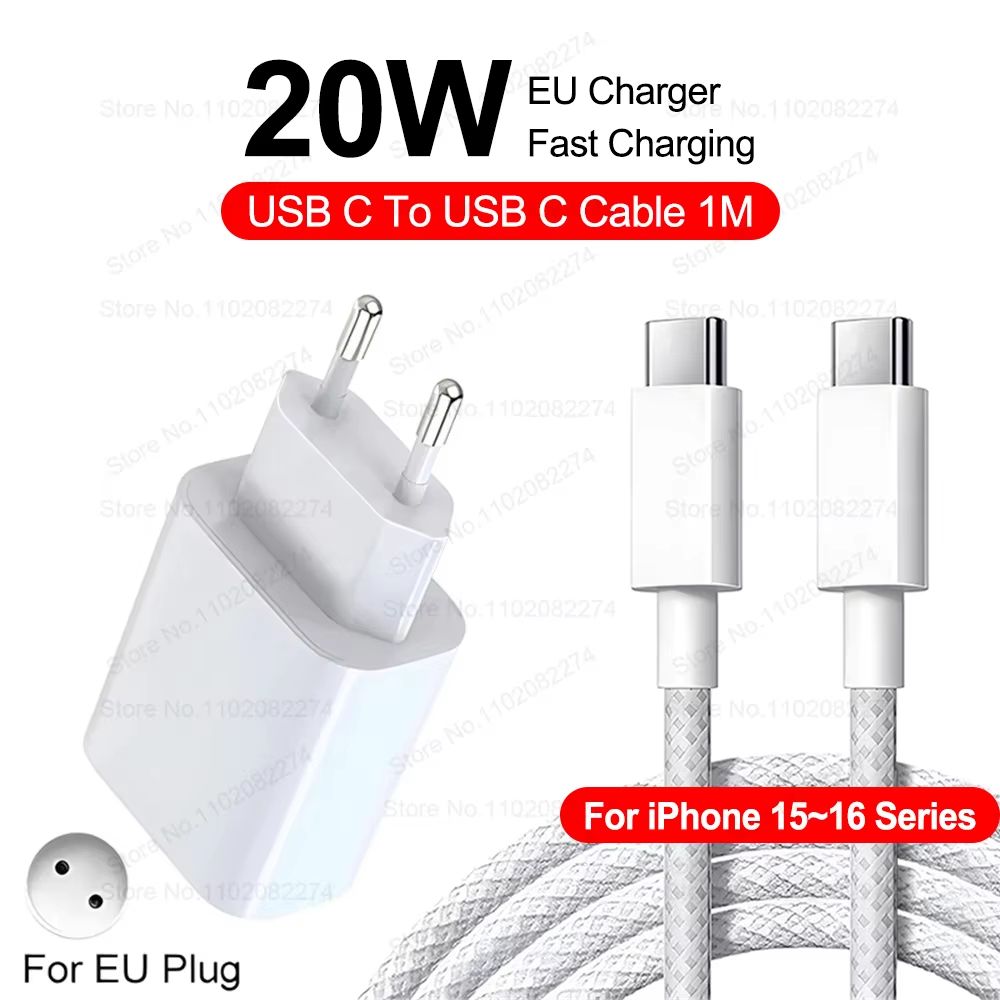 PD 40W Fast Charger For IPhone 141312111516 Pro Max  USBC Fast Charging Cable 6