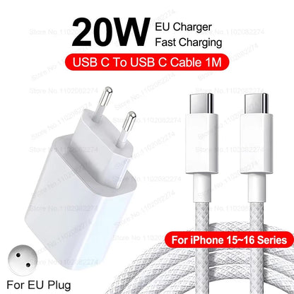 PD 40W Fast Charger For IPhone 141312111516 Pro Max  USBC Fast Charging Cable 6