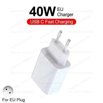 PD 40W Fast Charger For IPhone 141312111516 Pro Max  USBC Fast Charging Cable 10