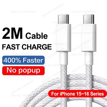 PD 40W Fast Charger For IPhone 141312111516 Pro Max  USBC Fast Charging Cable 12