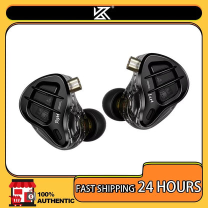 KZ ZAR Hybrid Driver In-ear Monitor – 1DD + 7BA HiFi Wired Headphones
