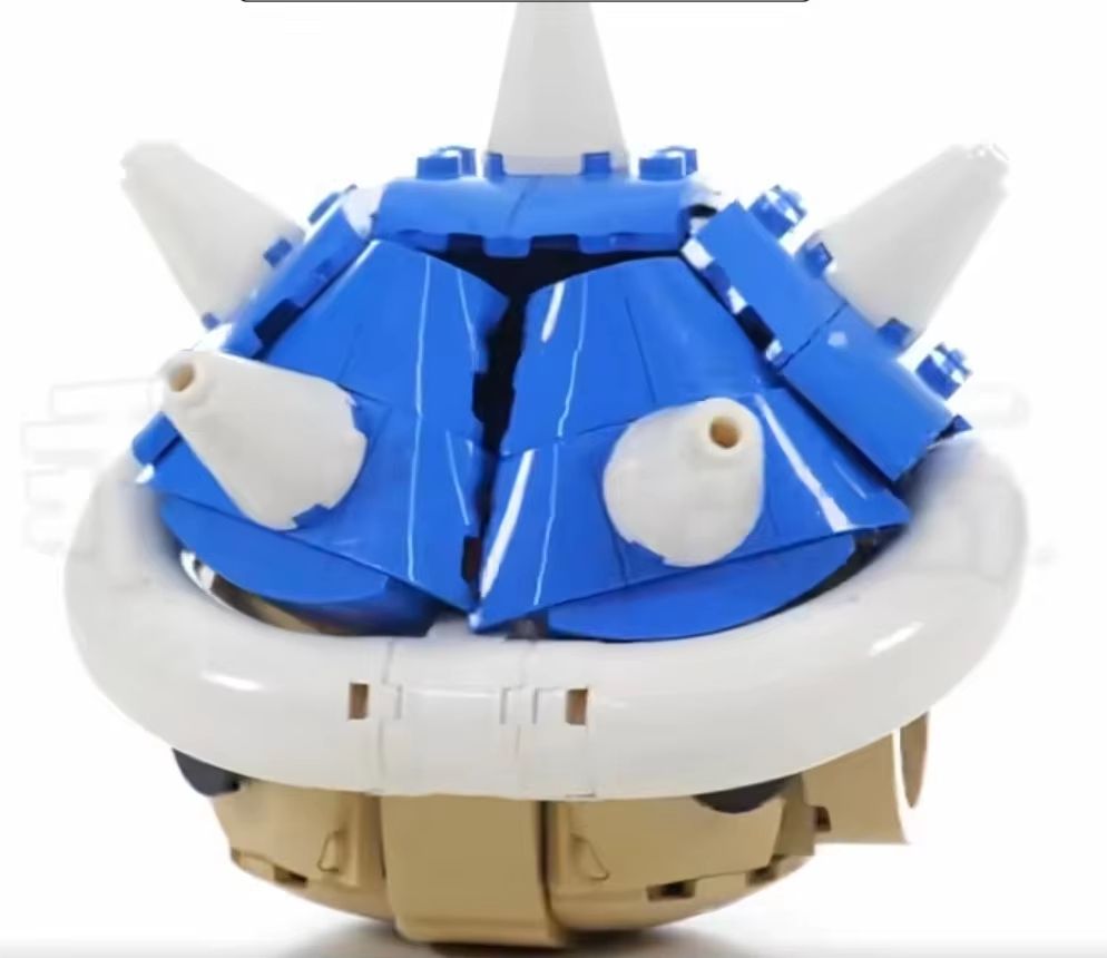 MOC Kart Spiny Shell Turtle DIY Building Block Figure  Creative Anime Toy Set 3
