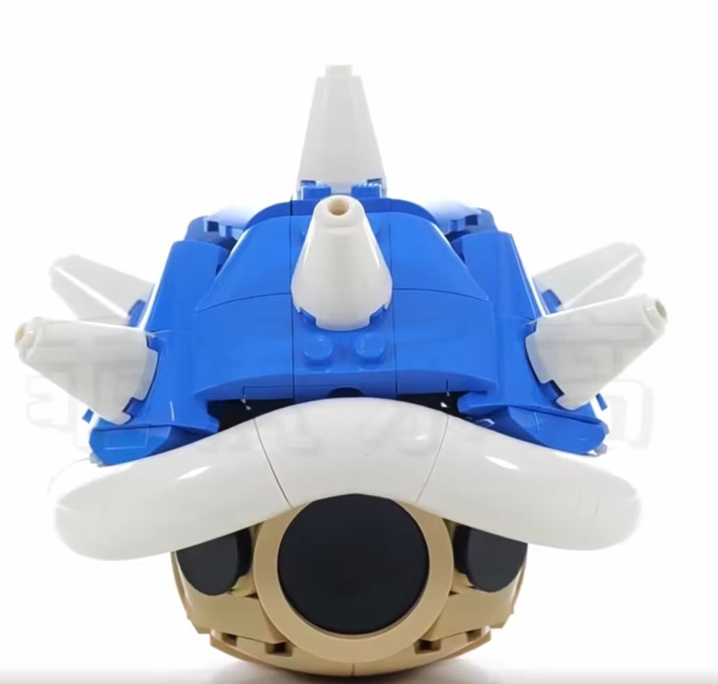 MOC Kart Spiny Shell Turtle DIY Building Block Figure  Creative Anime Toy Set 4