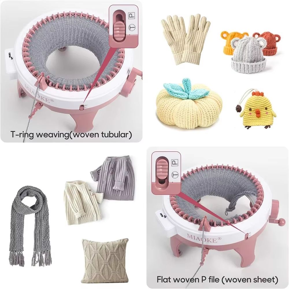 Versatile 224048Needle Hand Knitting Machine For DIY Scarves Sweaters Hats And Socks 5