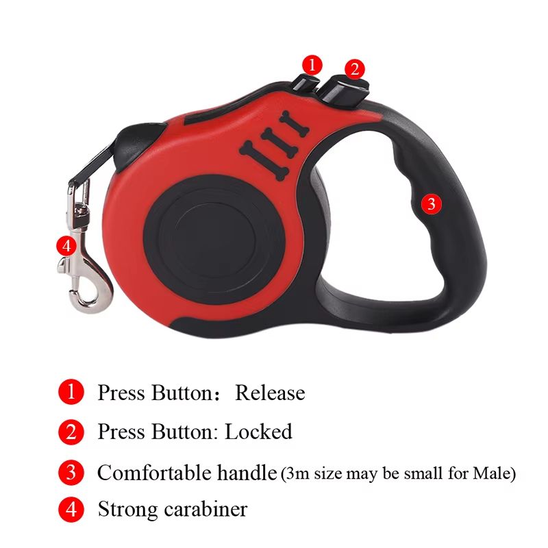 Durable Automatic Dog Leash For Small Dogs And Cats  3m5m Retractable Nylon Lead For Walking And Hi 5