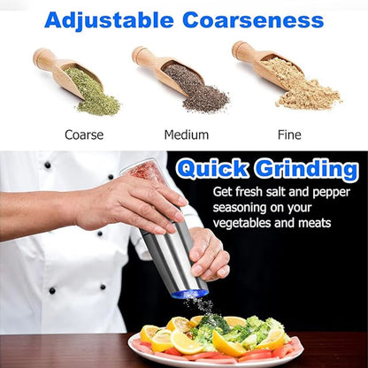 SmartGrind Gravity Electric Salt And Pepper Grinder Set With LED Light And Adjustable Coarseness 4